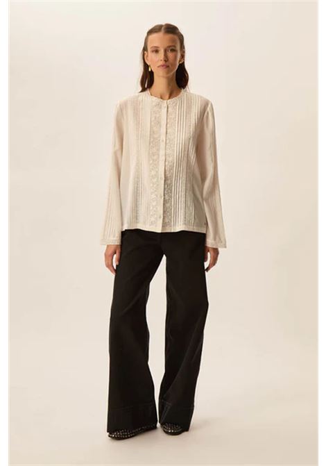 Des Petits Hauts Éternel Écru Embroidered Cotton Voile Blouse Des Petits Hauts |  | 1H250478ECRU